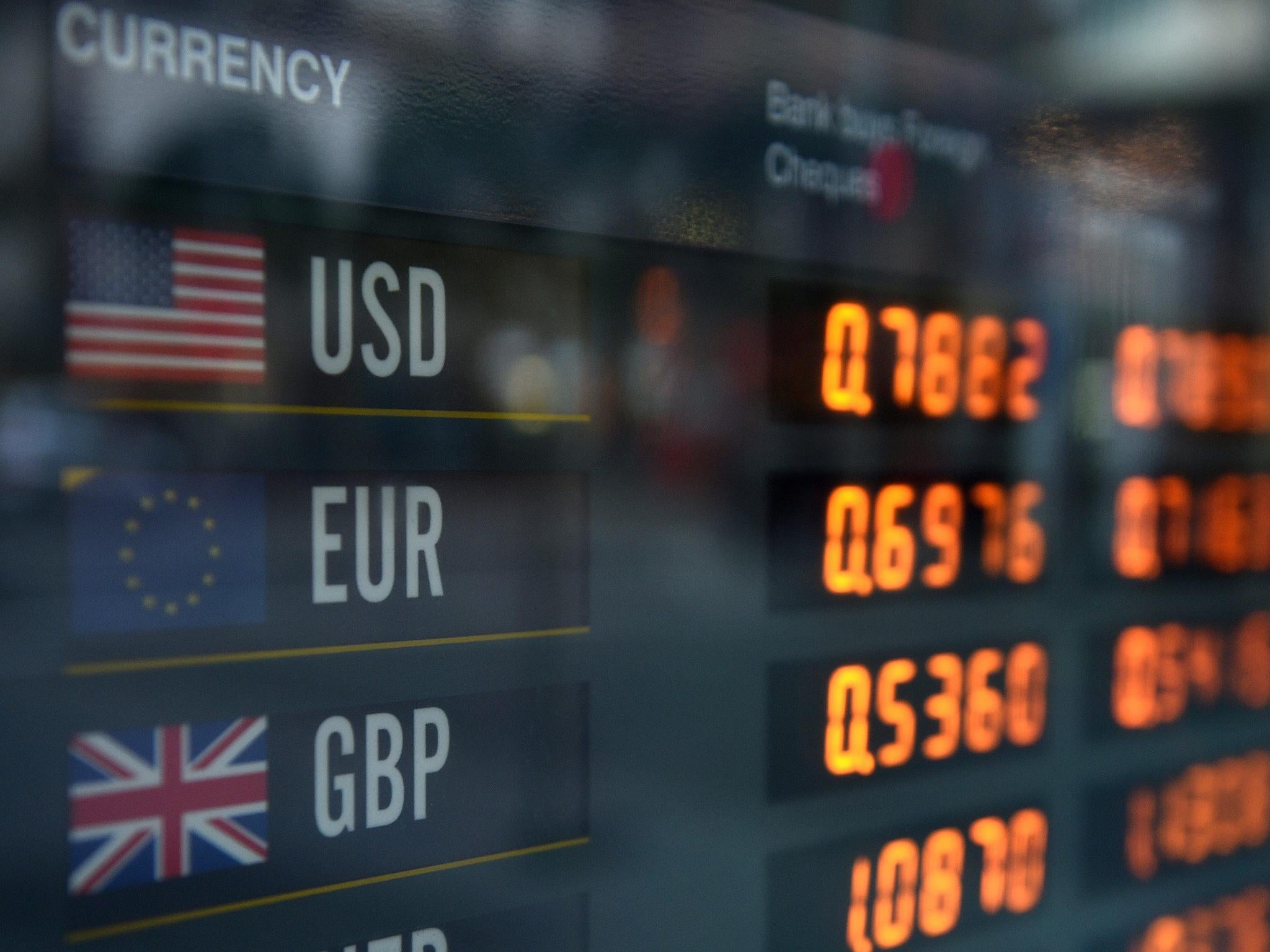 Sterling fell in value against other currencies throughout 2016