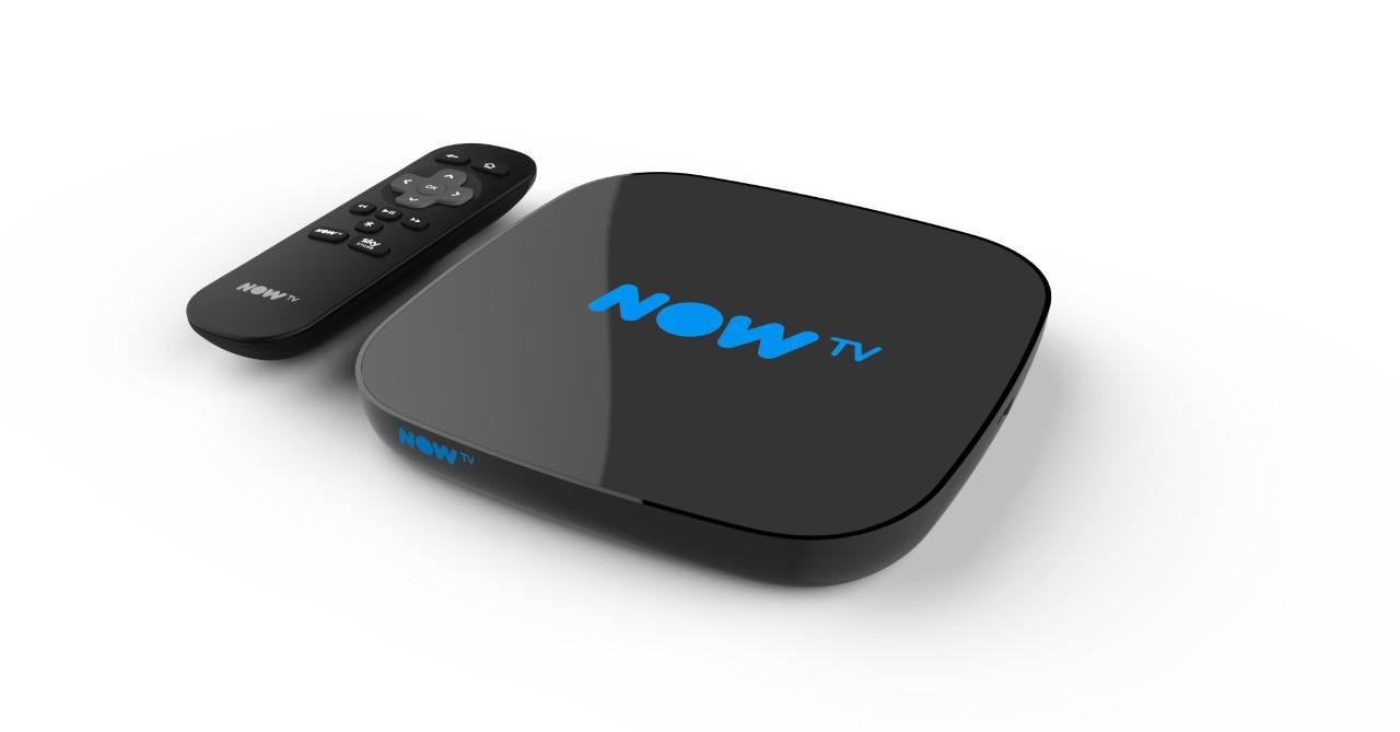 The new Now TV box, alongside its remote