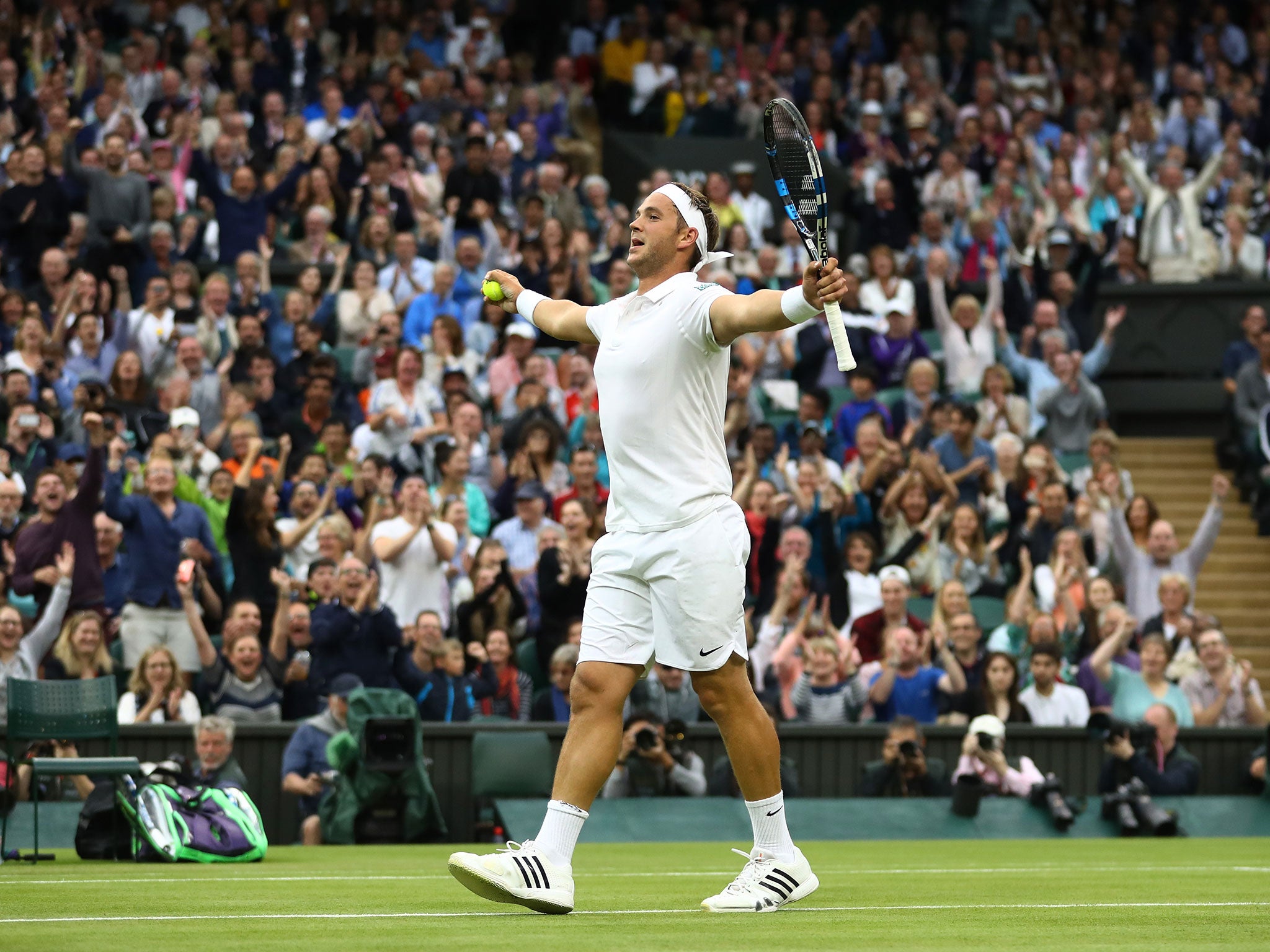 Marcus Willis laps up the applause