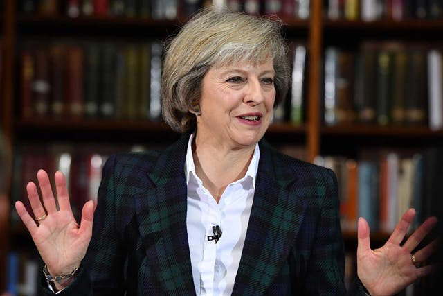 Home Secretary Theresa May speaks as she launches her bid to become the next Conservative party leader