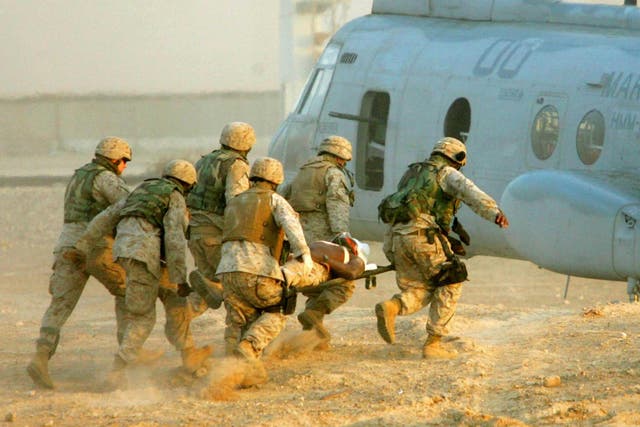 Troops face frontline combat during the Iraq War