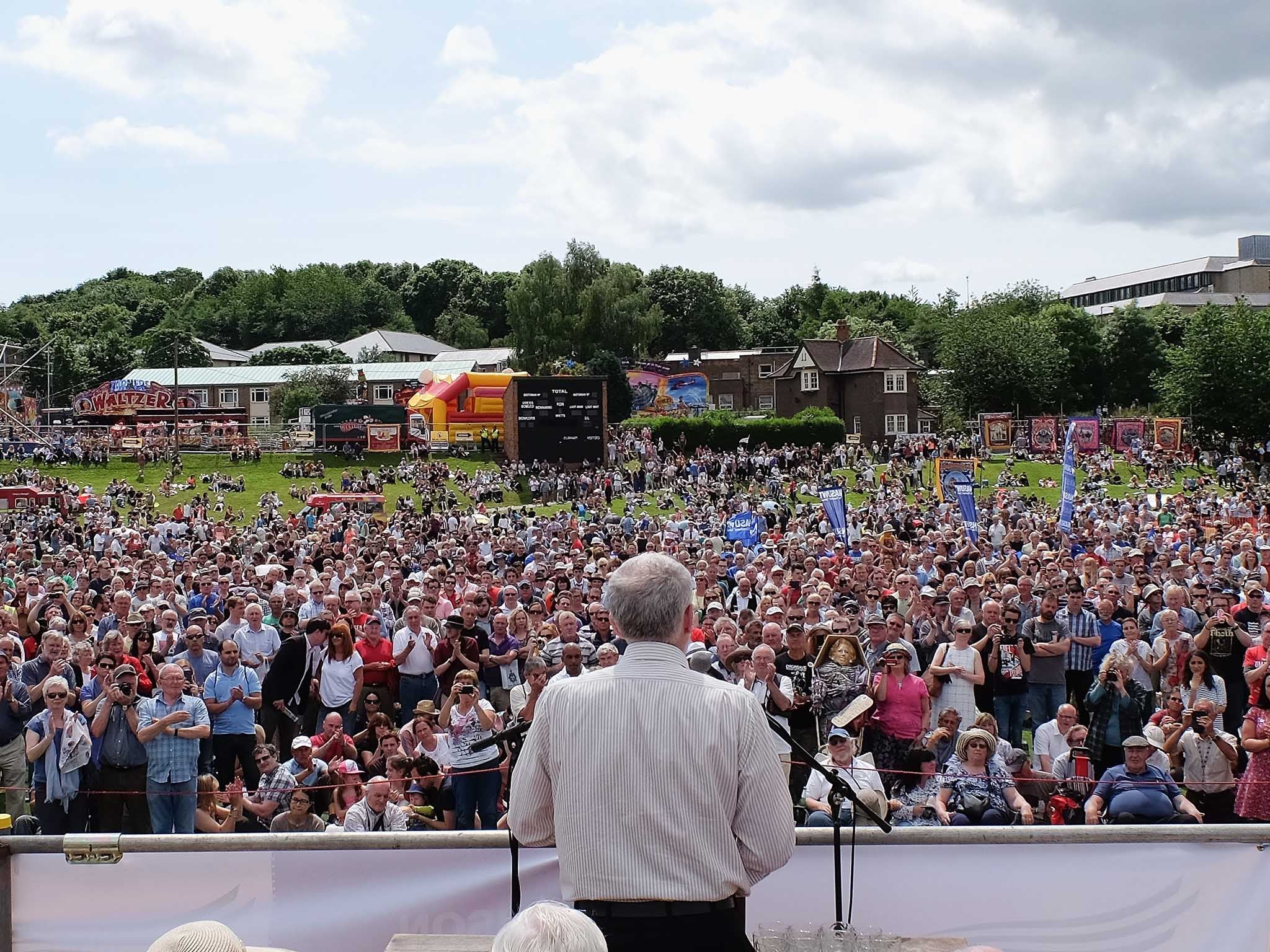 Jeremy Corbyn spoke at the 2015 gala, which was attended by an estimated 150,000