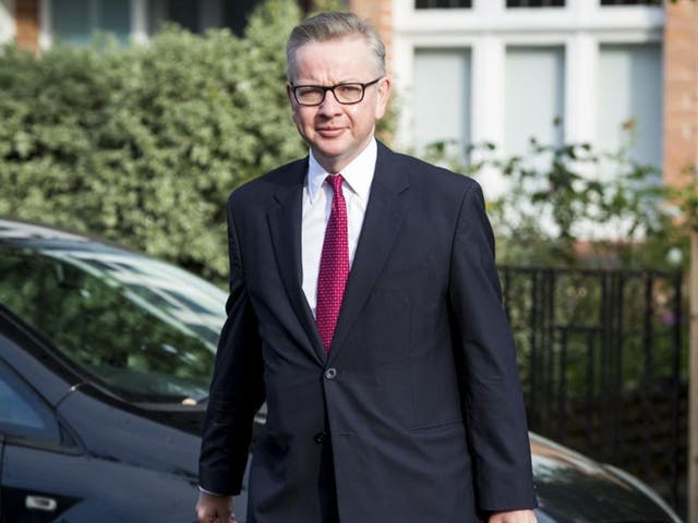 Michael Gove leaving his home yesterday before announcing his leadership bid