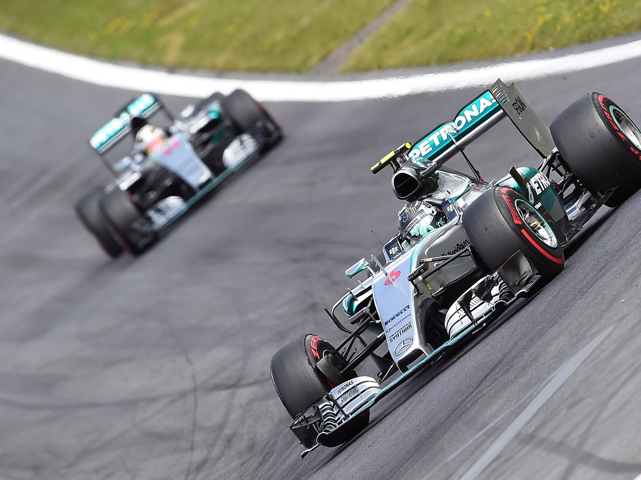 Rosberg set a new fastest lap around the Red Bull Ring
