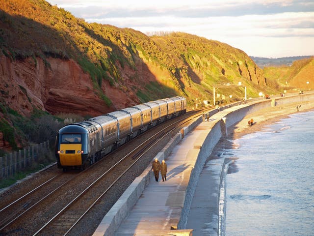 The Great Western Railway clings to the south coast of Devon