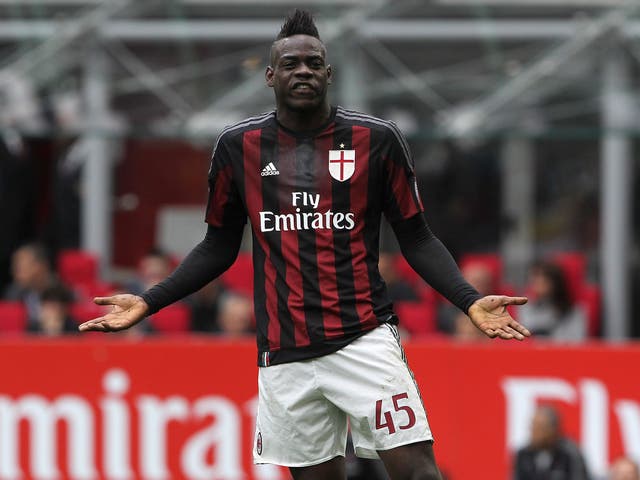 Mario Balotelli in action for AC Milan