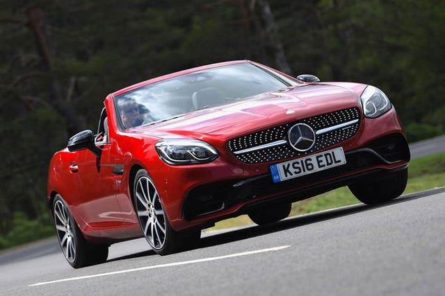 There’s less bellow now than with the SLK-55, but there’s more torque