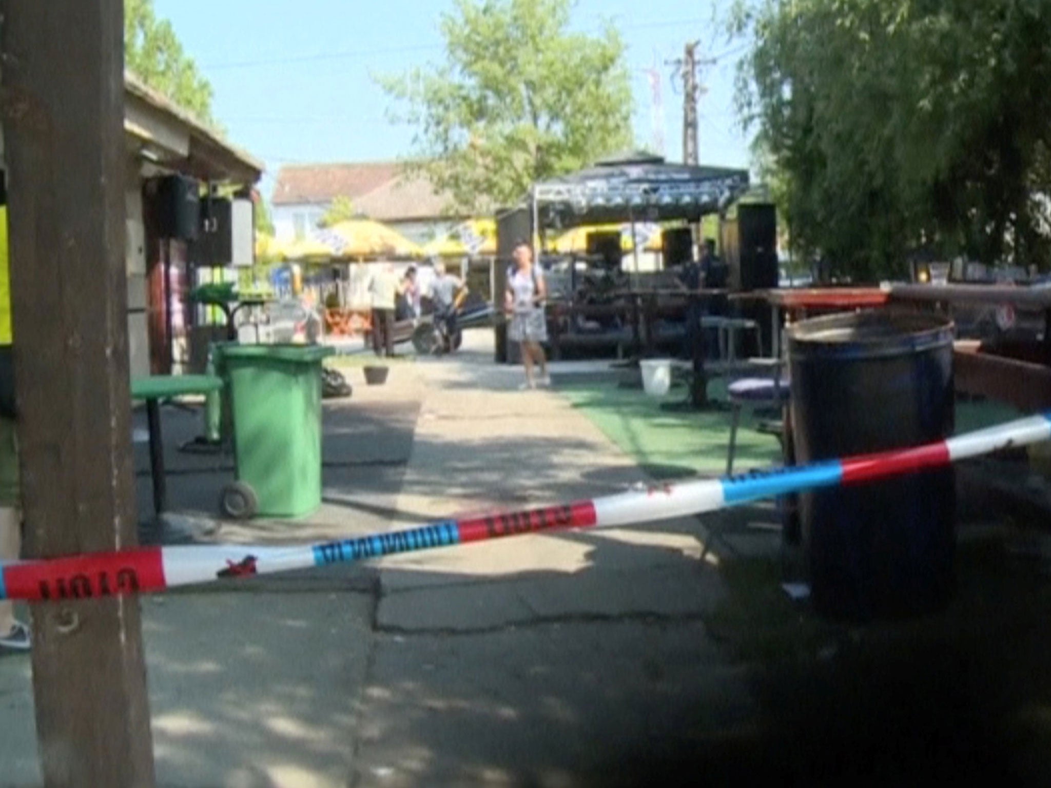 Makijato bar in Žitište after a shooting in the Serbian village on 2 July