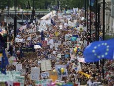 Read more

Tens of thousands march through London to demand Britain remains in EU