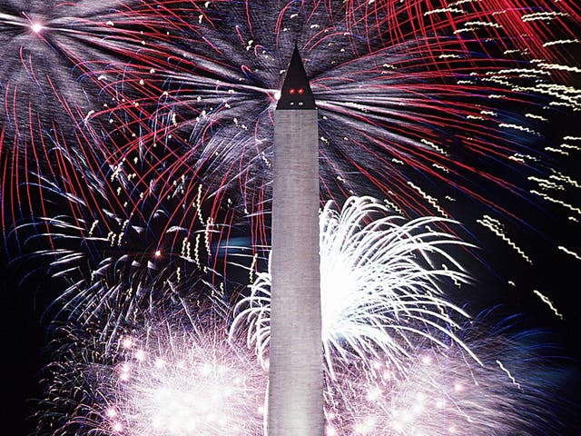 Fourth of July fireworks display at the Washington Monument