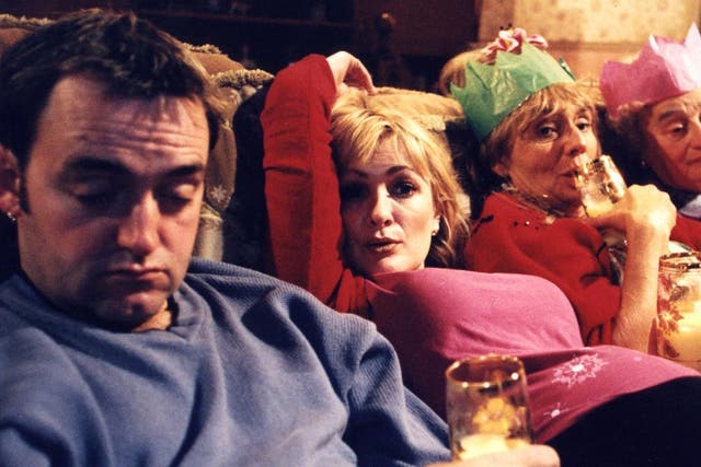 Caroline Aherne (centre left) as Denise in Manchester-based sitcom The Royle Family