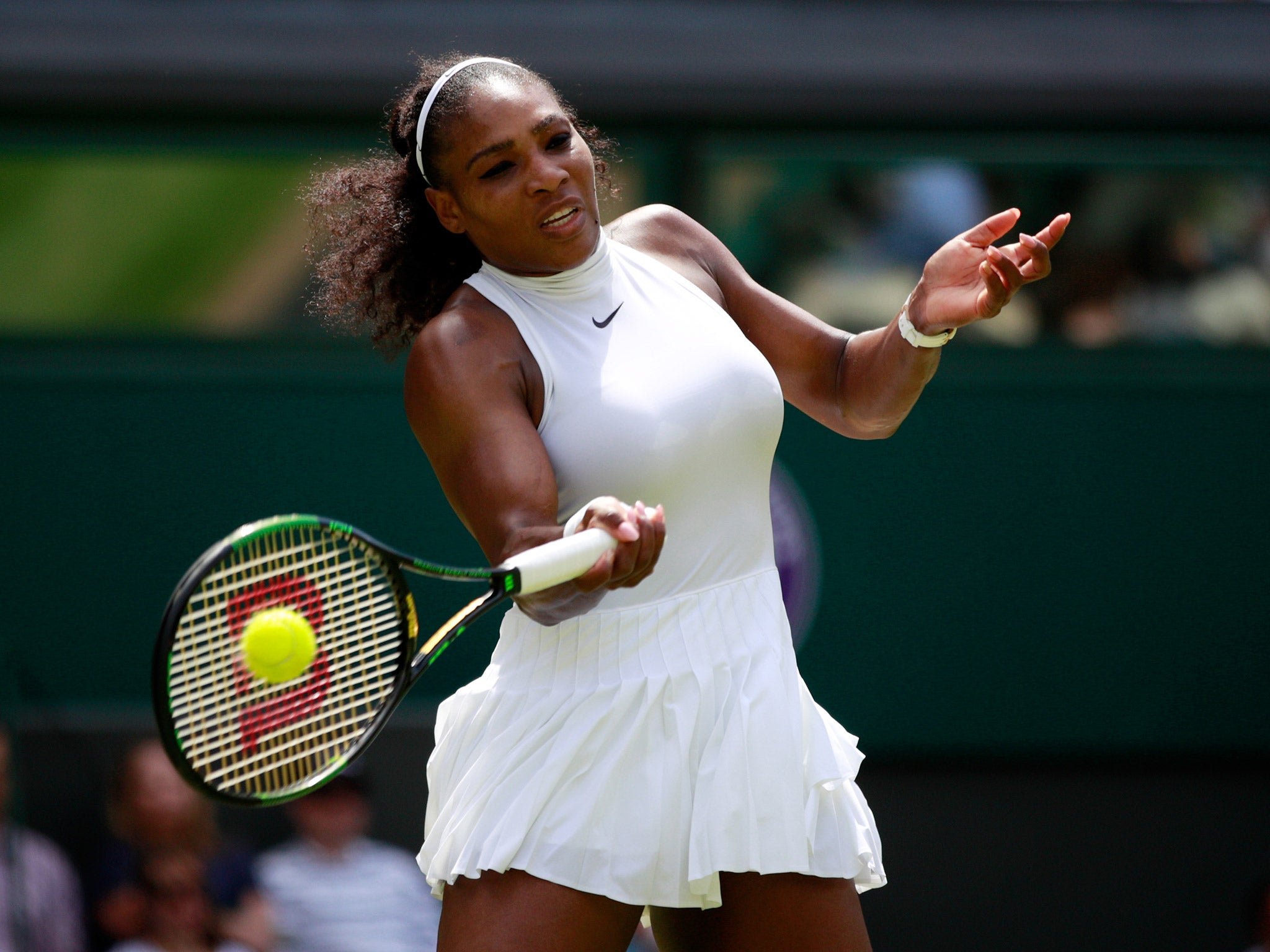Serena Williams beat Annika Beck 6-3, 6-0