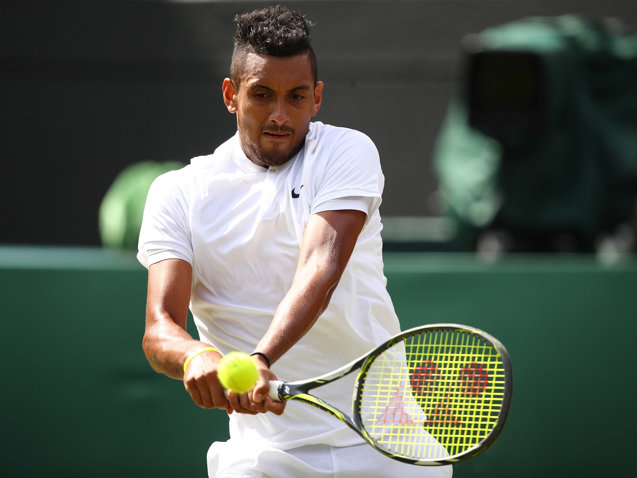 Nick Kyrgios will face Andy Murray in the fourth round at Wimbledon
