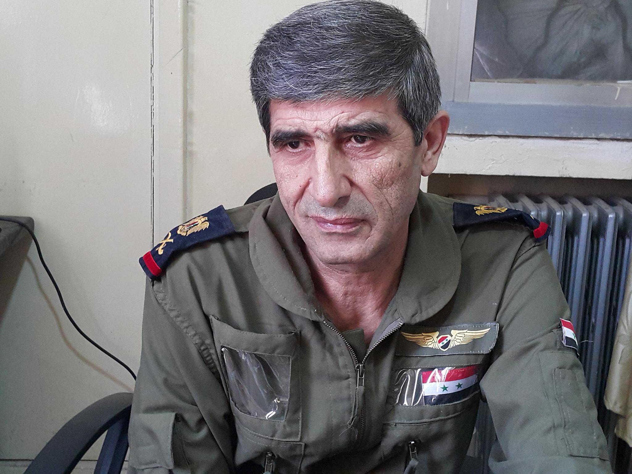 Syrian Air Force Group Commander Munzer Zamam Commander in his office at Koyeress airbase (Nelofer Pazira)