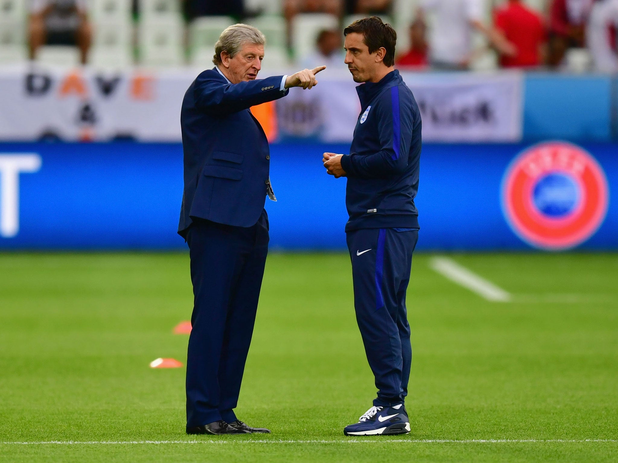Neville has denied the claims of a rift between himself and Hodgson