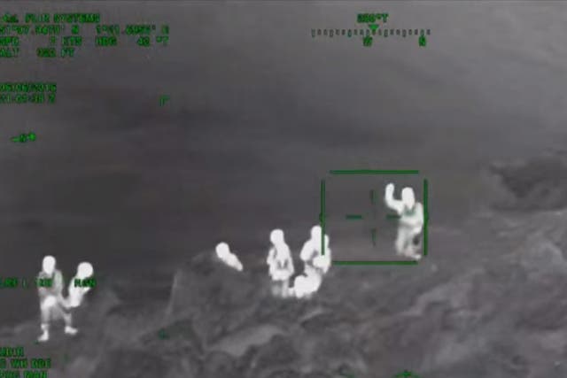 Footage of the rescue near Dover on 6 June from the Maritime and Coastguard Agency