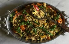 Couscous, tomato and courgette salad with a preserved lemon vinaigrette, recipe