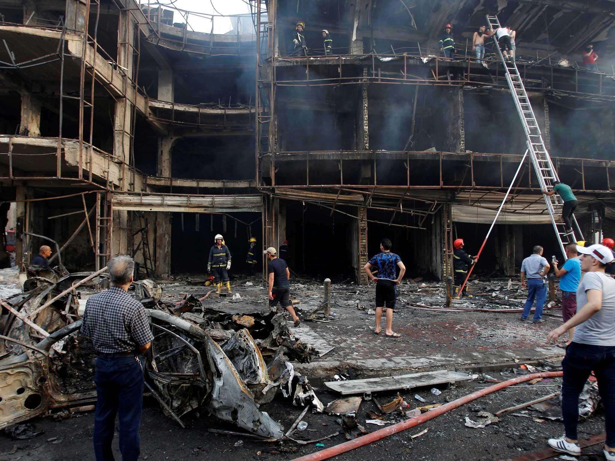 The bombing (not pictured) struck near the scene of another attack that killed more than 300 victims in July
