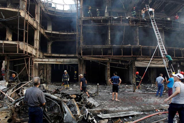 The bombing (not pictured) struck near the scene of another attack that killed more than 300 victims in July