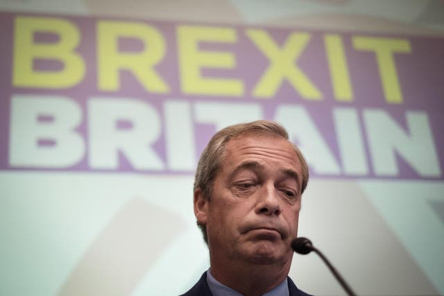 Nigel Farage announces he is resigning as party leader