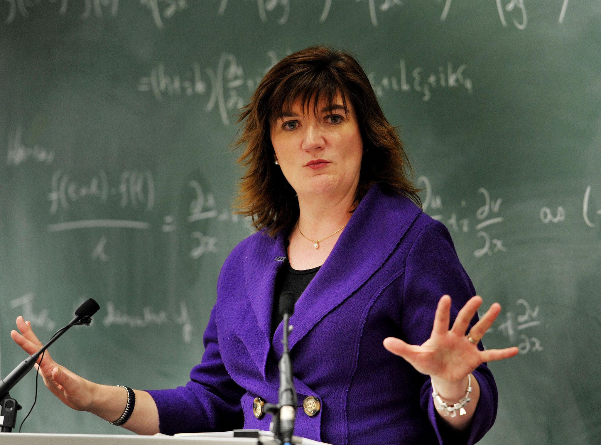 Nicky Morgan, who has been accused of 'deceiving the public' over funding cuts by a union leader