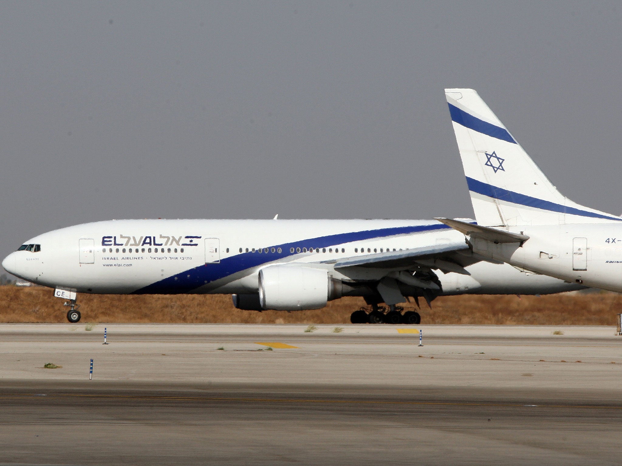 El Al planes on the tarmac at Ben Gurion International airport on October 28, 2009