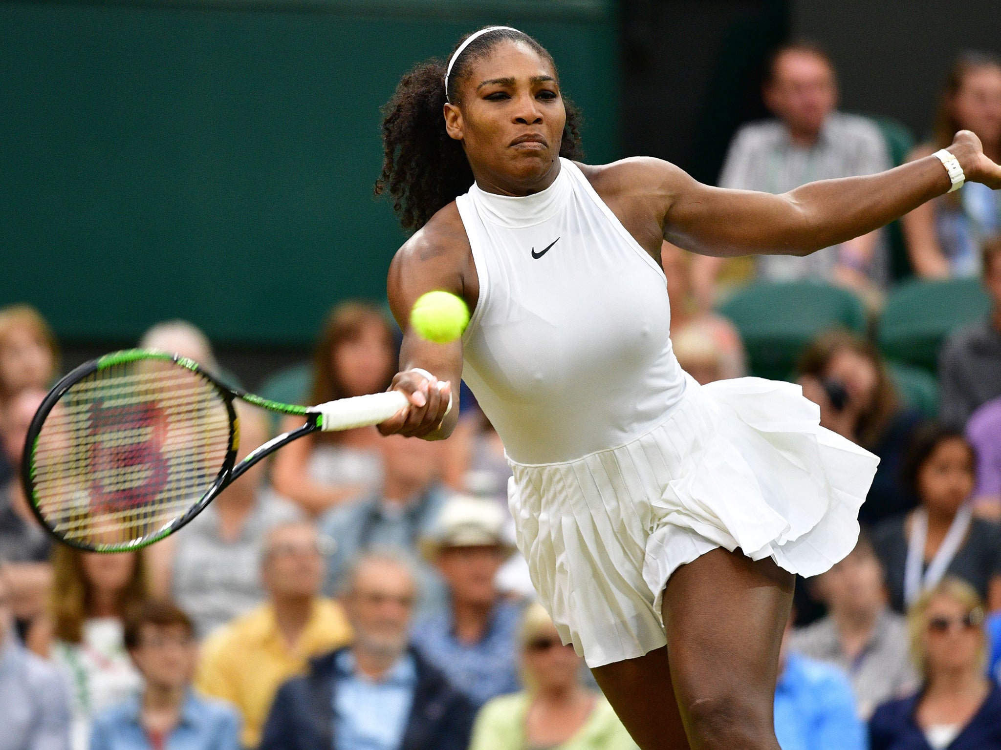 Williams was concerned by the slipperiness underfoot on Centre Court