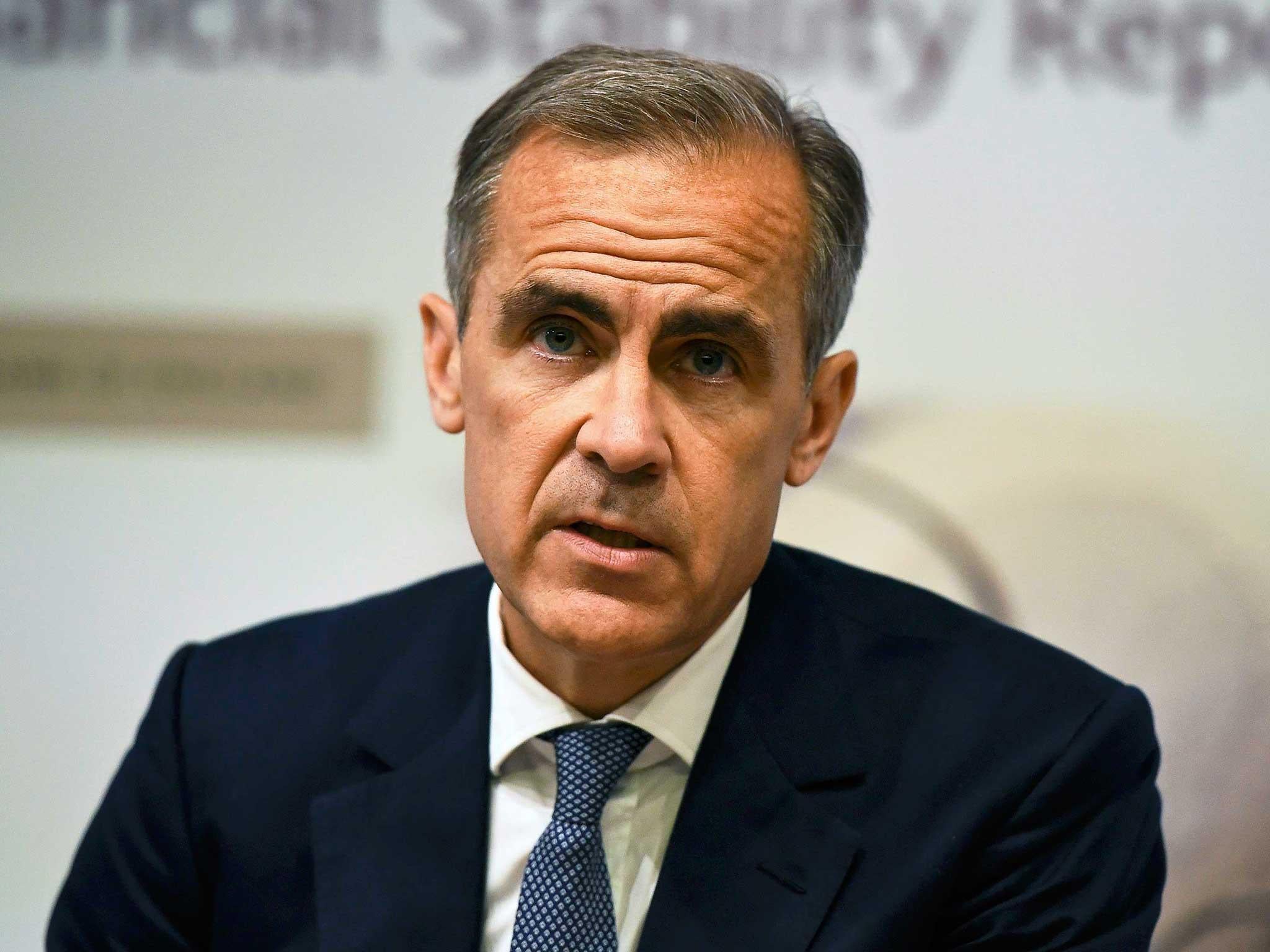 Bank of England governor Mark Carney speaks during a news conference at the Bank of England in London