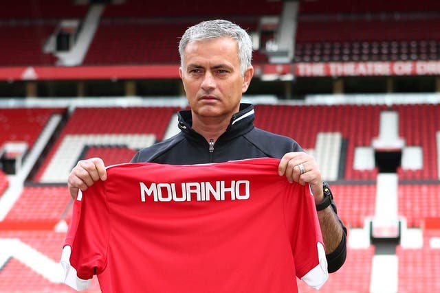 Jose Mourinho was unveiled at Manchester United on Tuesday
