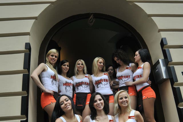 Hooters staff are notorious for their outfits 