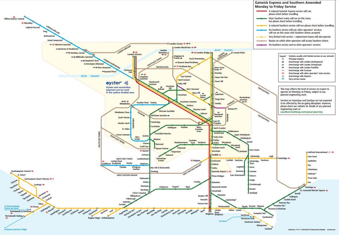 Southern Railway Route Map Uk London Railway Map WYJJ