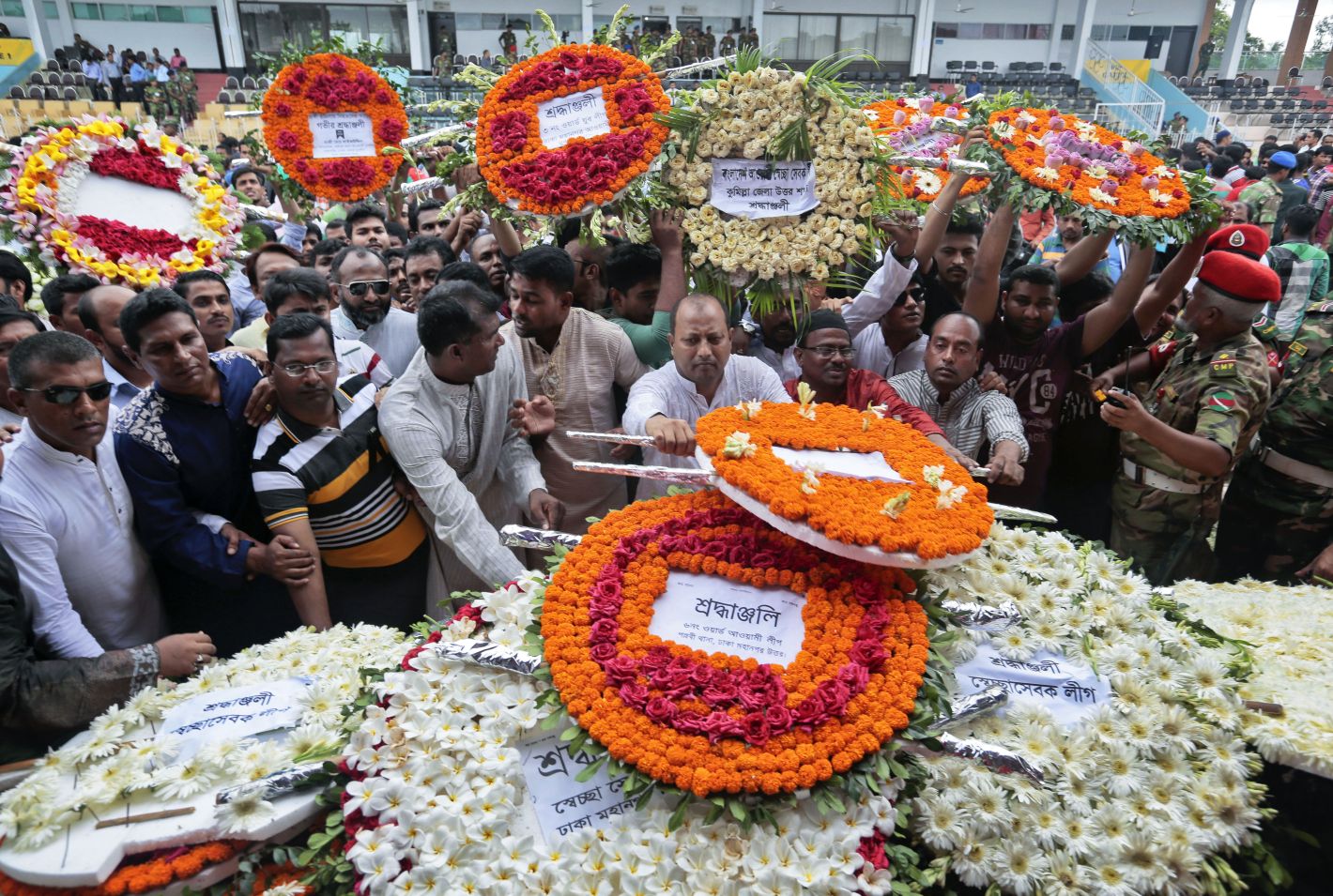 A tribute to the victims of the Dhaka attack