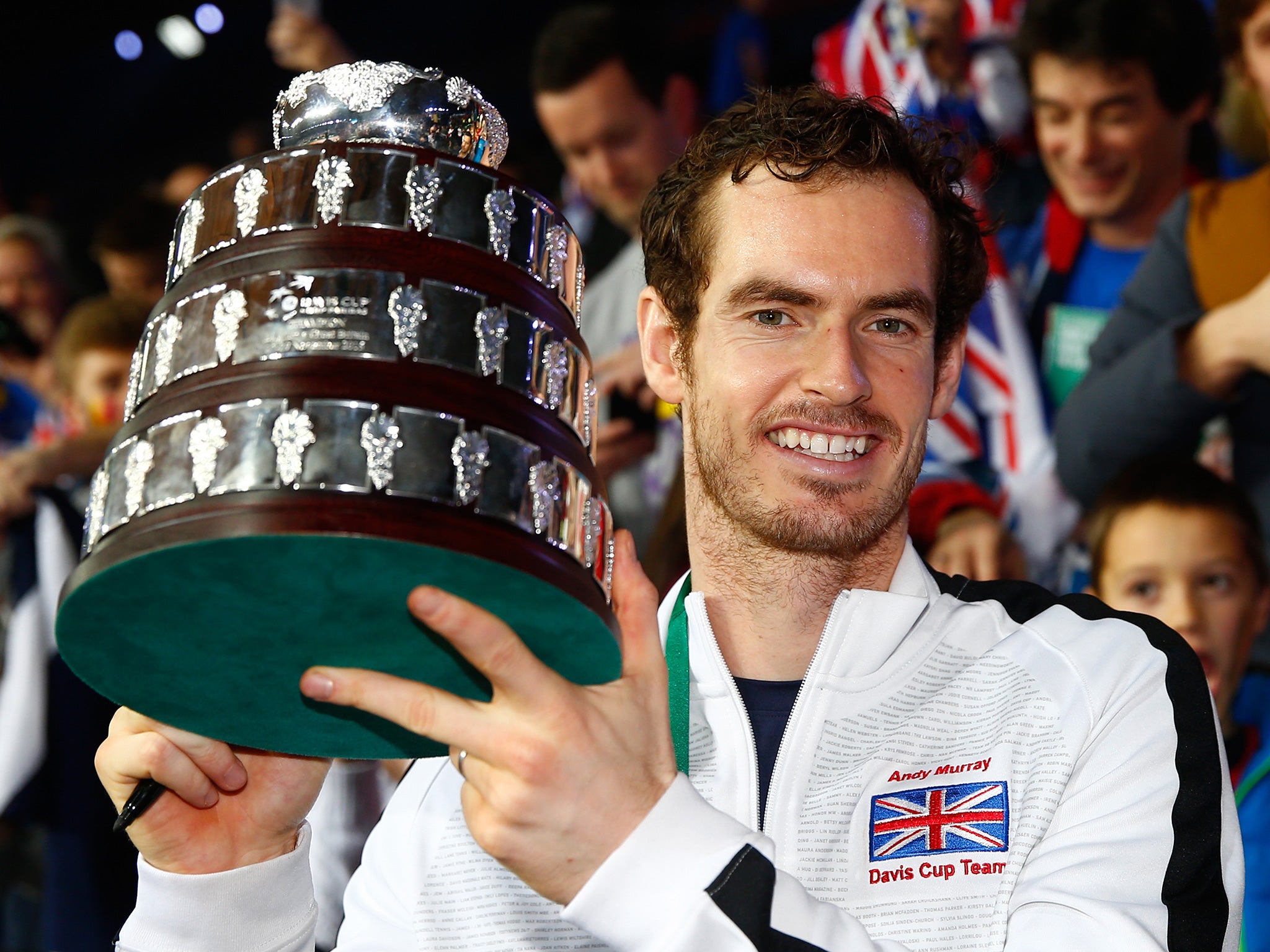 Murray tasted victory with Britain's Davis Cup team last year