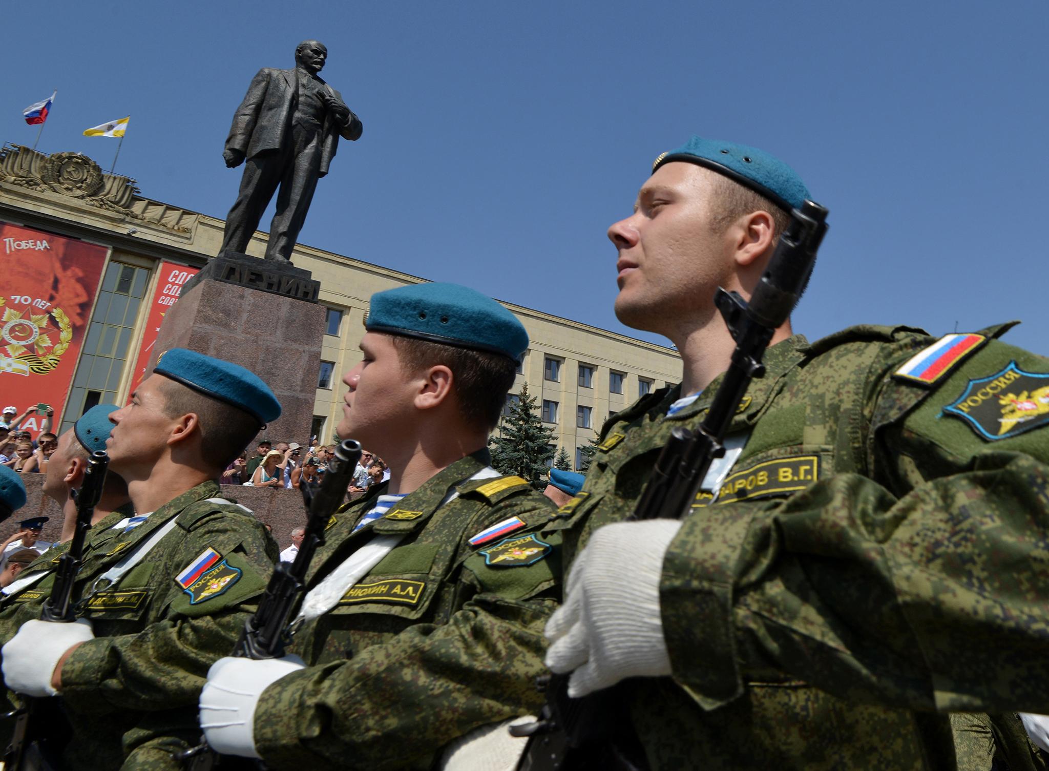 Russia soldiers have been seen assembling at bases near Kaliningrad