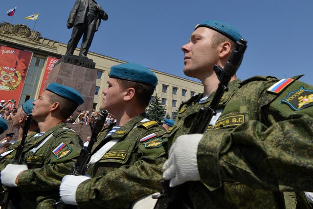 Russia soldiers have been seen assembling at bases near Kaliningrad