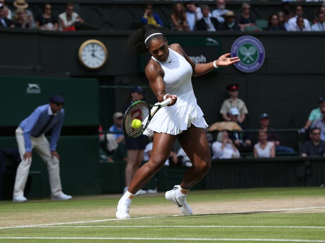 Serena Williams was in dominant form in her quarter-final win on Centre Court