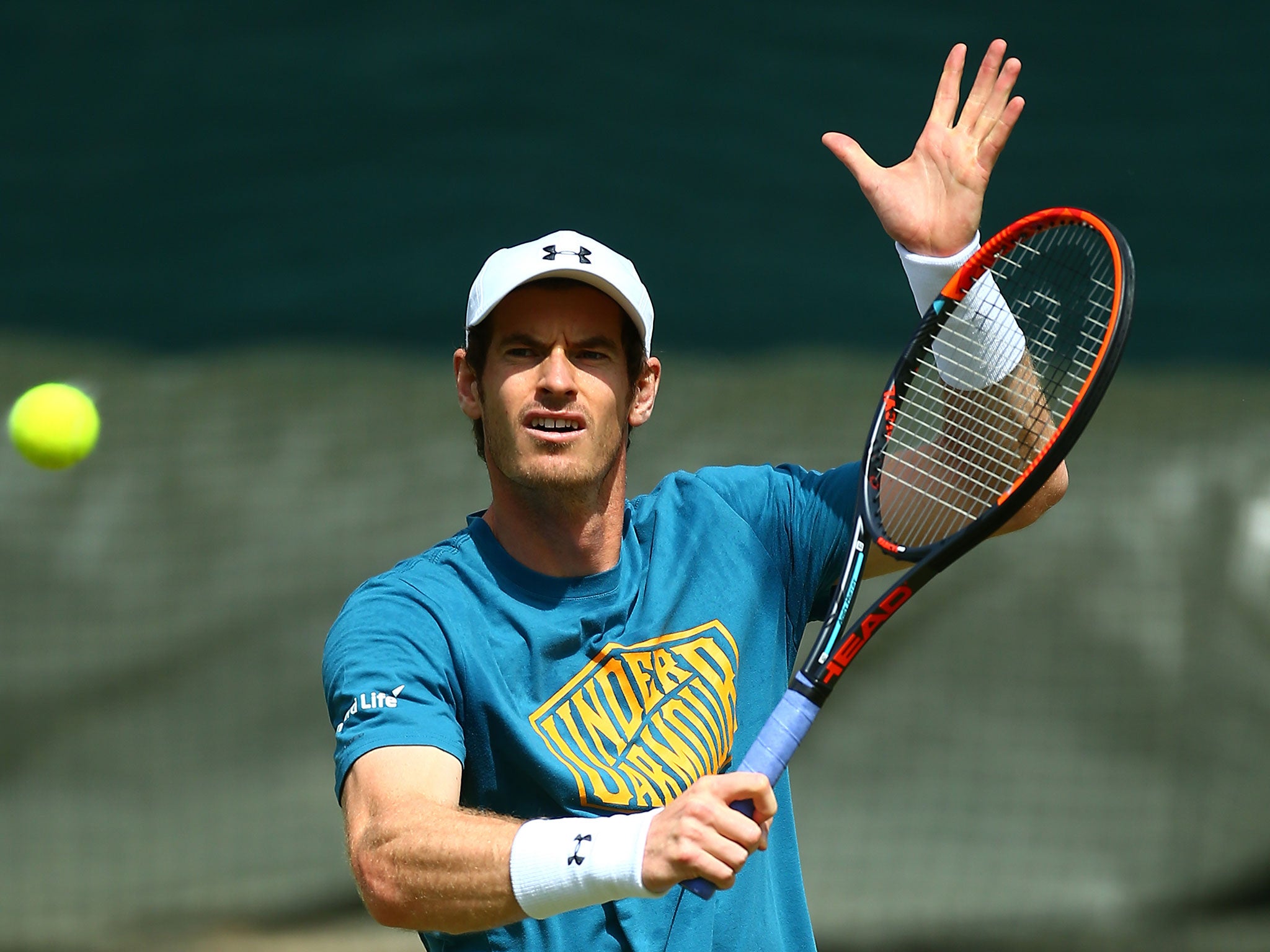 Andy Murray during practice ahead of his semi-final