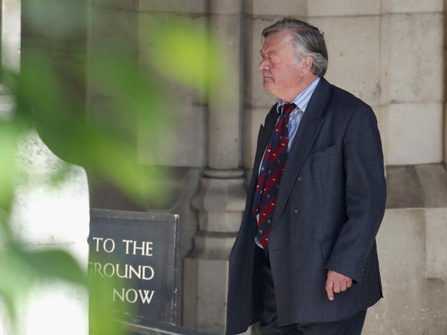 Ken Clarke in Westminster yesterday voting in the first round of the Conservative Party leadership election