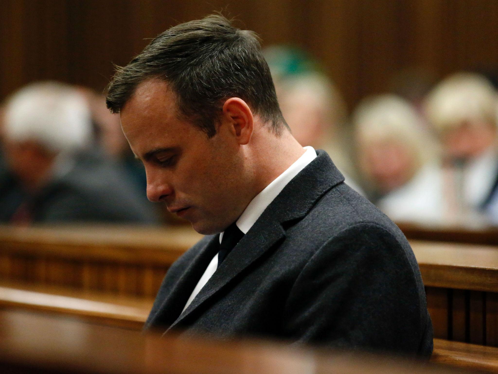 Oscar Pistorius listens to Judge Masipa's ruling in court