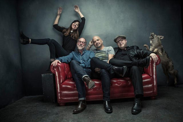 Pixies ahead of the release of their new album, Head Carrier