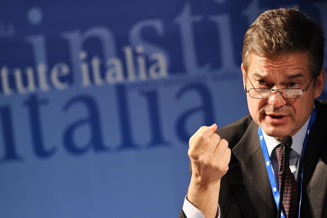 Lorenzo Bini Smaghi, Chairman of Societe Generale says the Italian banking crisis could spread to the rest of Europe