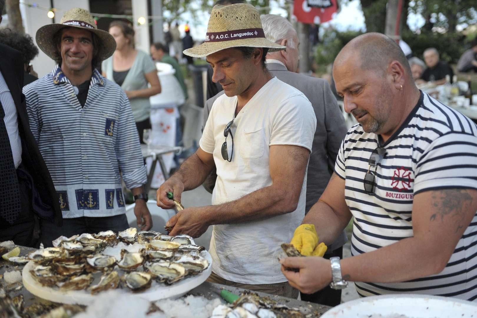 Oyster stall at the Estivales de Montpellier