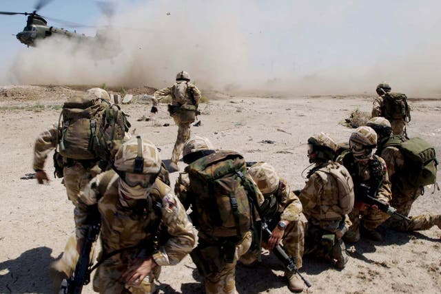 British troops entering Iraq