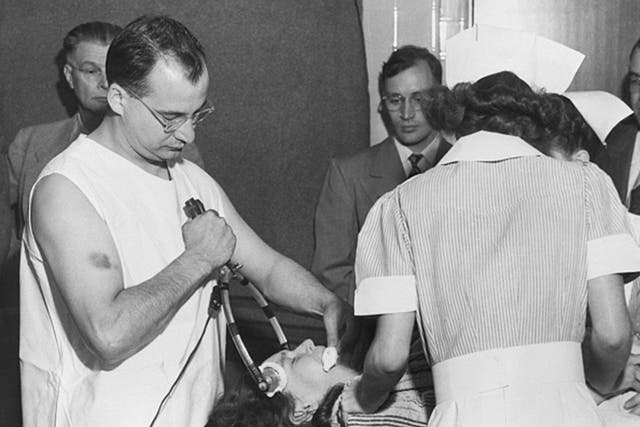 A doctor administers  'transorbital lobotomy' , or shock therapy at Western State Hospital in 1949