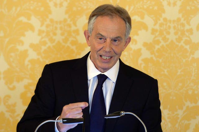 British former Prime Minister Tony Blair holds a press conference at Admiralty House, after retired civil servant John Chilcot presented The Iraq Inquiry Report