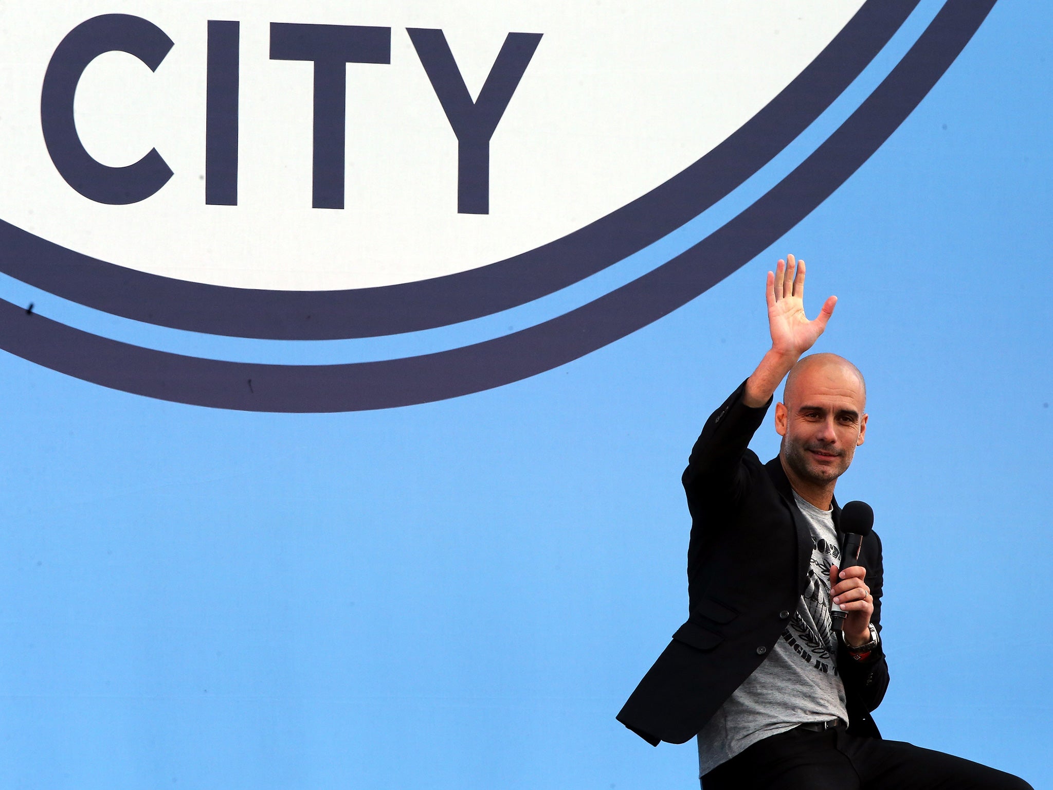 Guardiola was unveiled in front of City's supporters on Sunday