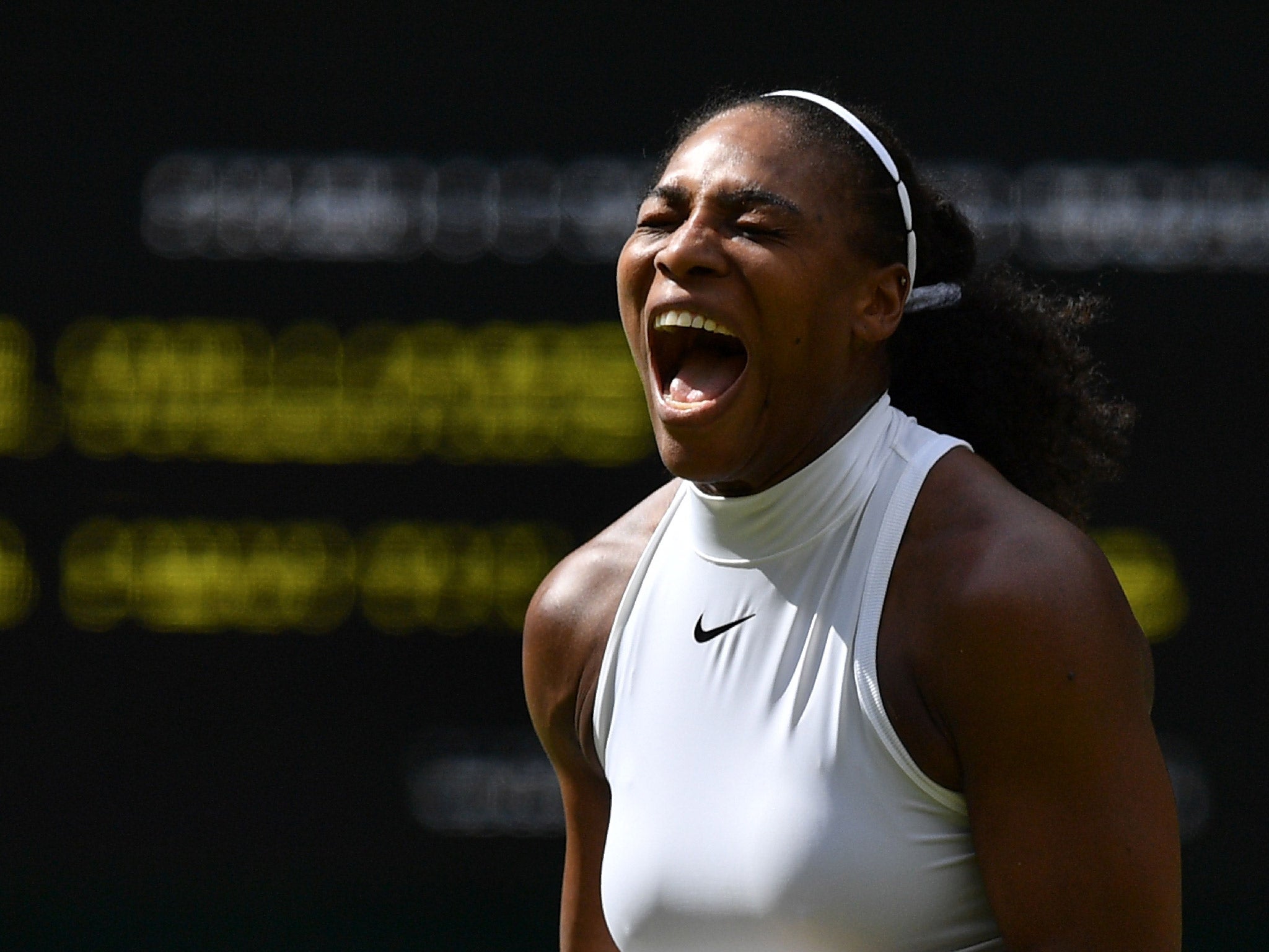 Serena Williams could face her sister Venus in the Wimbledon final if she beats Elena Vesnina