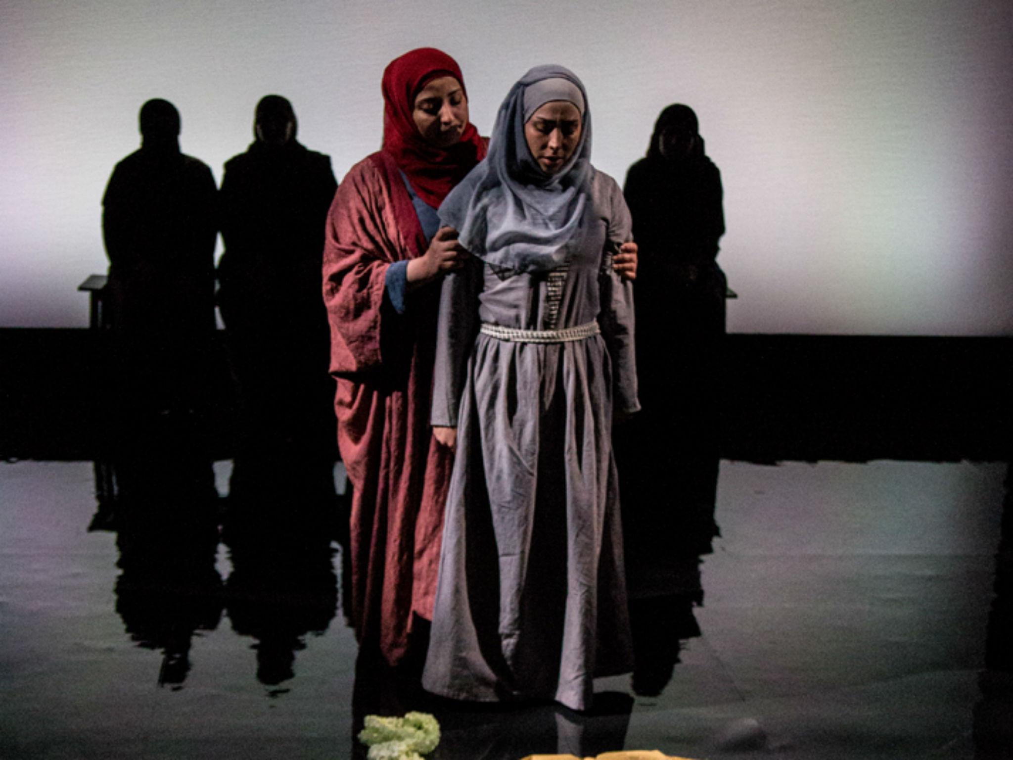 Syrian refugees perform their version of Women of Troy