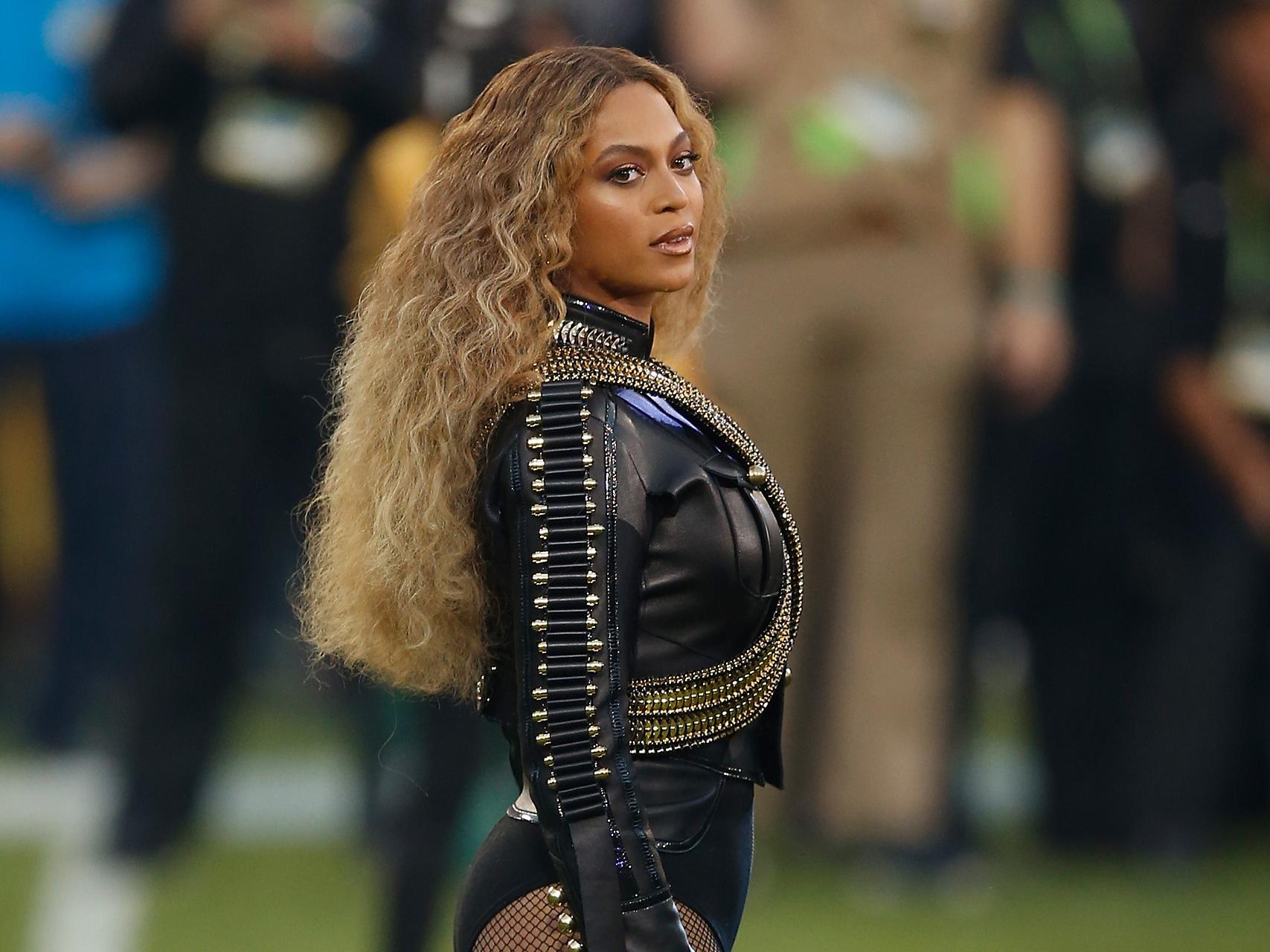Beyoncé performs "Formation" at the Super Bowl 50 halftime show Ezra Shaw/Getty