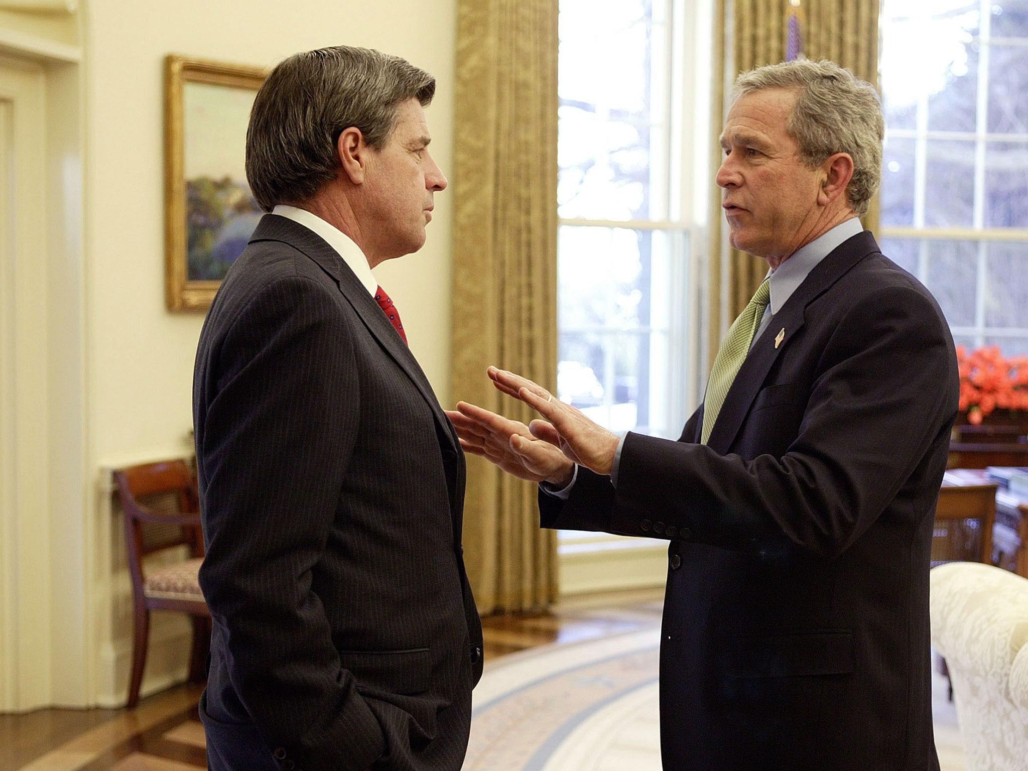 January 2003: Paul Bremer has talks with George Bush at the White House